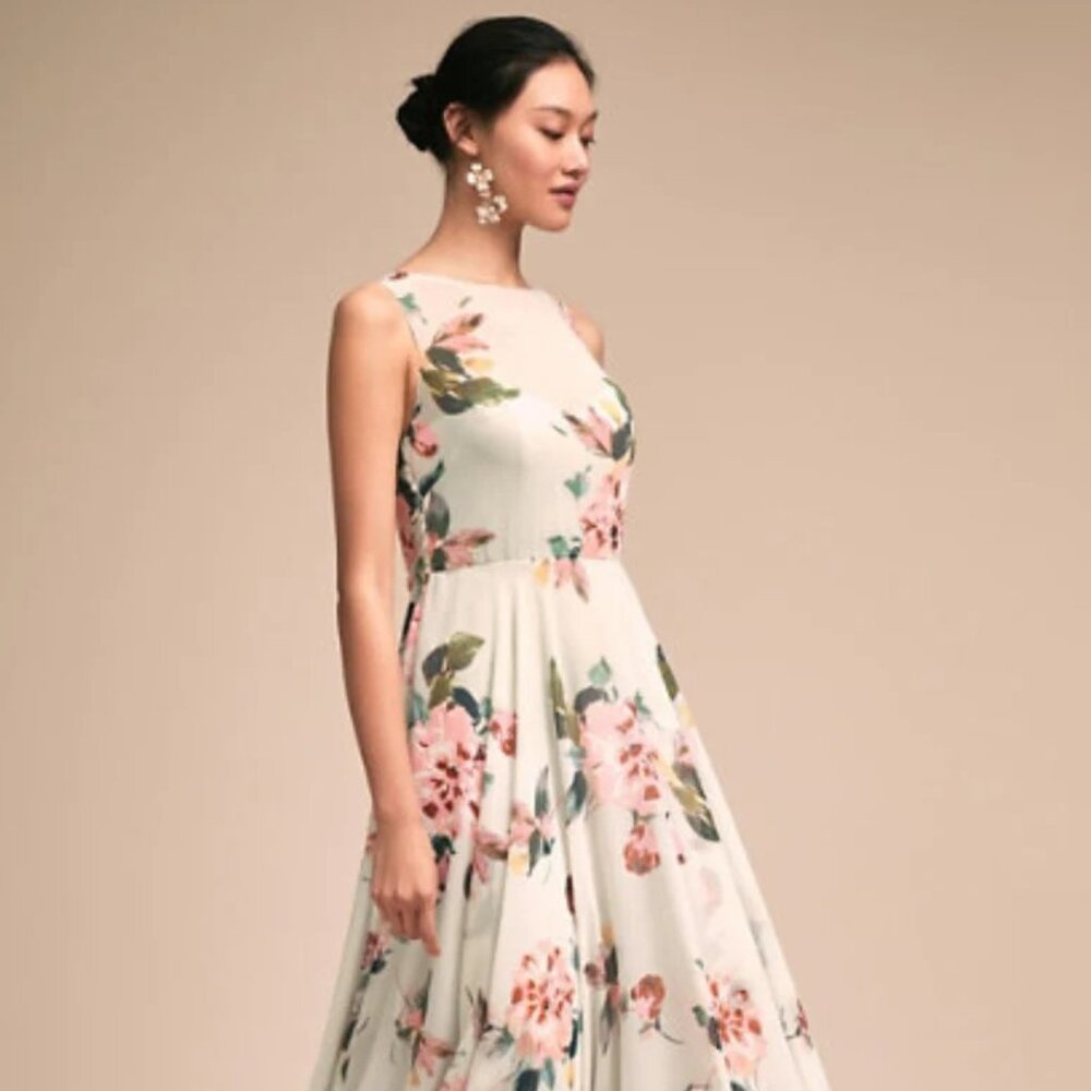 Jenny Yoo Floral Maxi Dress Size 4 *has been hemmed*